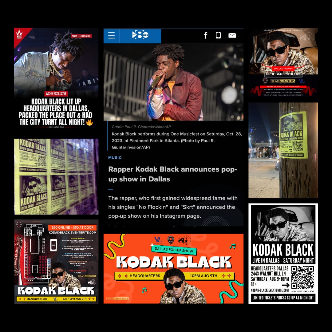 Kodak Black work collage